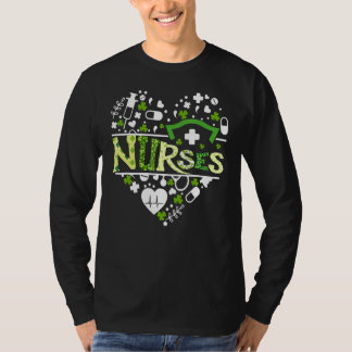 T-shirt Irlandais Infirmière Stethoscope Scrub Jour de la