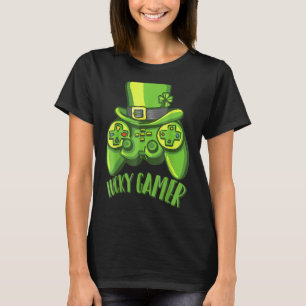 T-shirt Irlandais Je Jouais Drôle St Patrick Jour Vidéo Ga