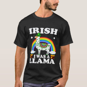 T-shirt Irlandais J'étais Un Lama Chapeau De Leprechaun La
