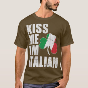 T-shirt Irlandais Kiss Me Im Italien Jour de la Saint Patr