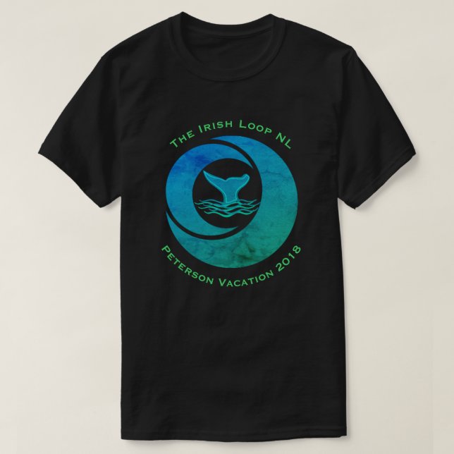 T-shirt Irlandais Loop Vacances N'Importe Quel Nom Destina (Design devant)