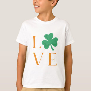 T-shirt Irlandais Lover Clover Shamrock Vert et orange