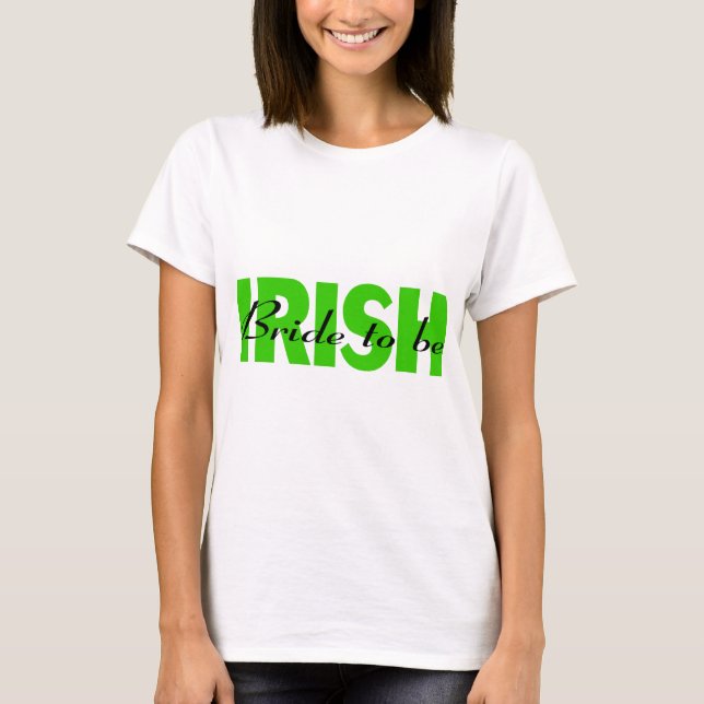 T-shirt Irlandais Mariée (Devant)