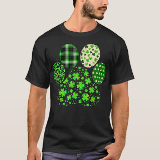 T-shirt Irlandais mignon Chien Paw Clovers St Patrick's Da