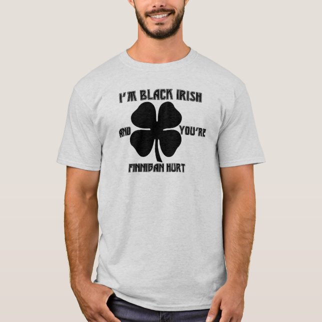 T-shirt Irlandais noir (Devant)