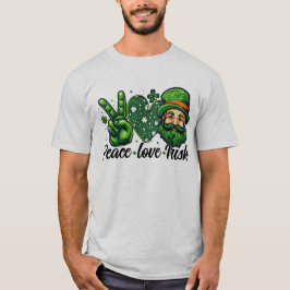 T-shirt irlandais 🍀 Peace Love - Celebrate Irish 