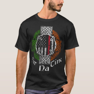 T-shirt Irlandais Pompier Mince Ligne Rouge Fir Na Tine Ce