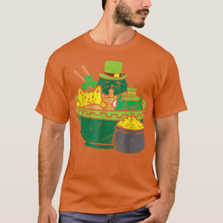 T-shirt Irlandais Ramen Chats mignet Anime Jour de la Sain
