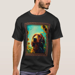 T-shirt Irlandais Setter Painting Fleur de tournesol Maman
