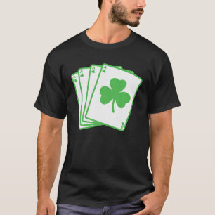 T-shirt Irlandais Shamrock Jouer des cartes drôle St. Pat