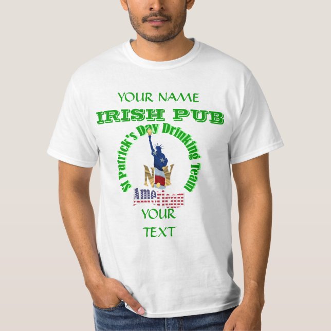 T-shirt Irlandais St Patrick de New York (Devant)