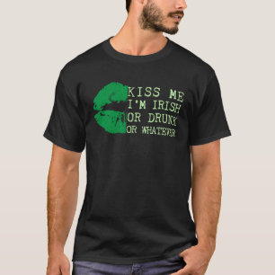 T-shirt Irlandais St Patrick's Day Kiss Me Je suis Irlanda