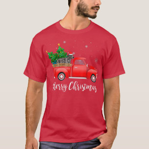 T-shirt Irlandais Wolfhound Dog équitation Camion Rouge No