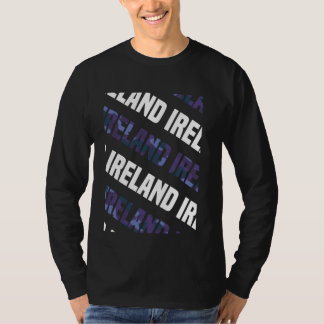 T-shirt Irlande Camouflage violet Motif Camo