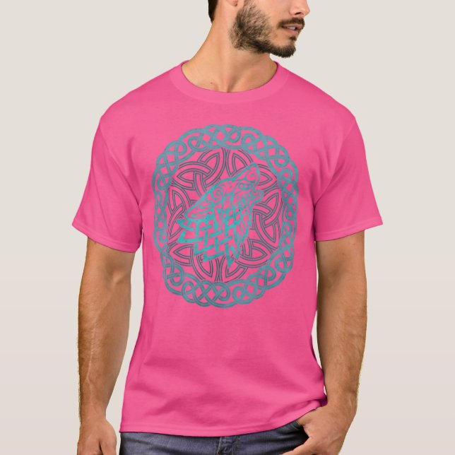 T-shirt Irlande Celtic Knotwork Wolf Original Celtic (Devant)
