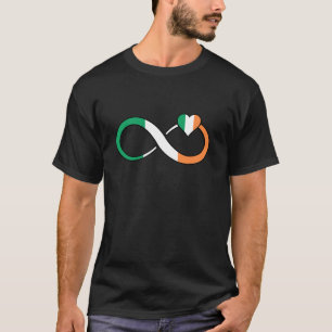 T-shirt Irlande Cœur Racines Irlandaises Drapeau Irlandais