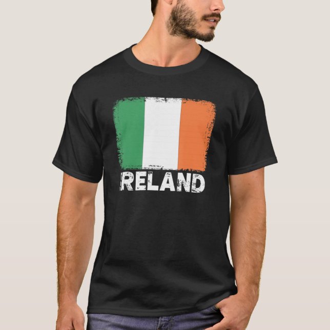 T-shirt Irlande Drapeau Soutien Irlandais Femmes Hommes (Devant)