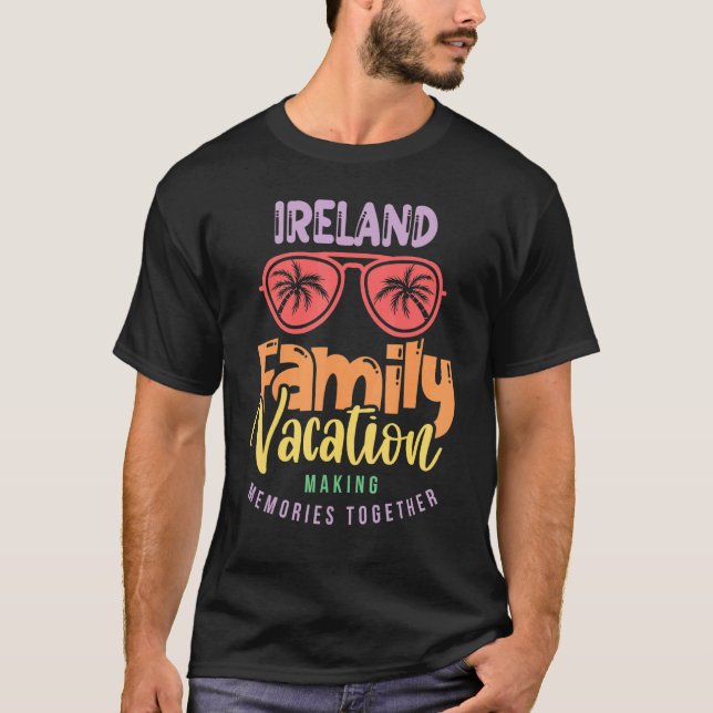 T-shirt Irlande Vacances Famille Correspondance (Devant)