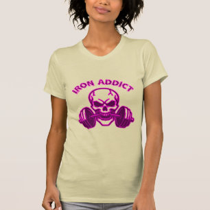 T-shirt Iron Addict - Skull Bodybuilding and Weigh