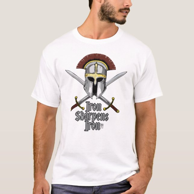 T-shirt Iron Sharpens Fer Essentiel Inspiration chrétienne (Devant)