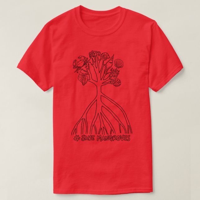 T-shirt Ironie de la vie Sauver la mangrove (Design devant)