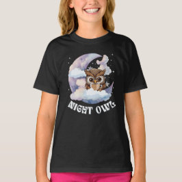 T-shirt Irritable nuit rêveuse hibou à boire un café