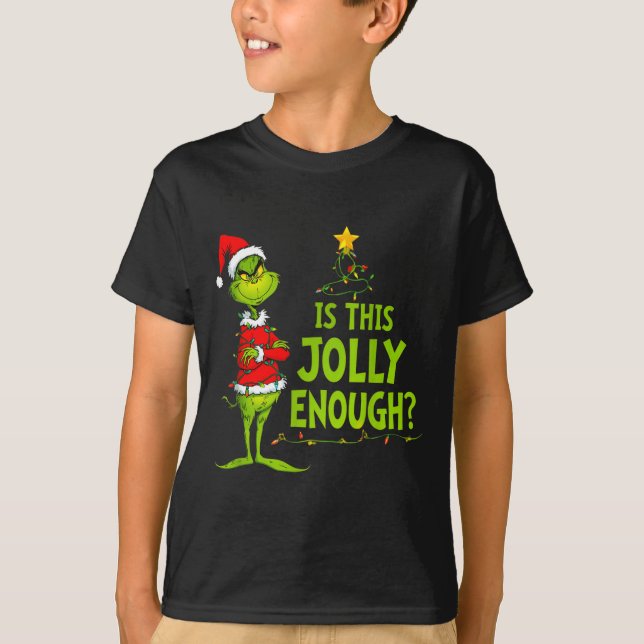 T-shirt Is This Jolly Enough Funny Christmas Tree Lights H (Devant)