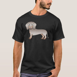 T-shirt Isabella Et Tan Smooth Coat Dachshund Cartogramme