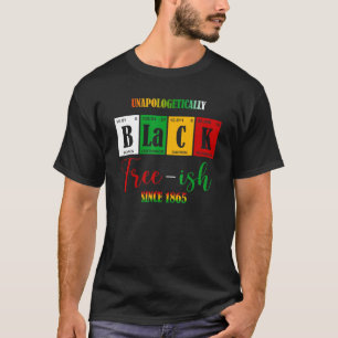 T-shirt Ish libre sans apologétique noir depuis 1865