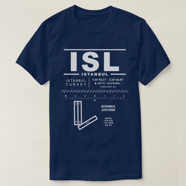 T-shirt ISL Atatürk Airport d'Istanbul (Design devant)