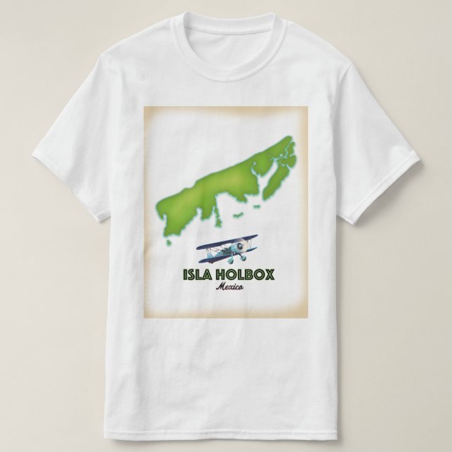 T-shirt Isla Holbox Mexique affiche de voyage (Design devant)