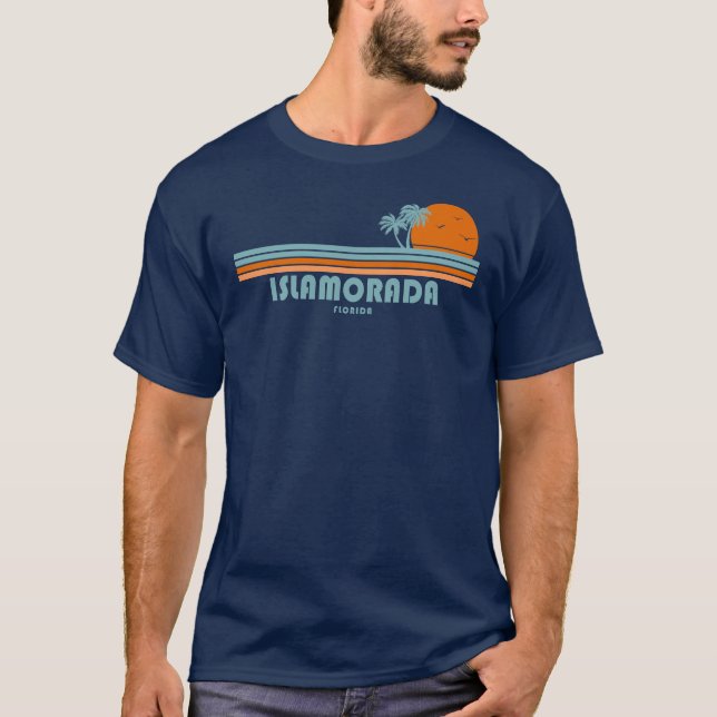 T-shirt Islamorada Floride palmiers solaires (Devant)