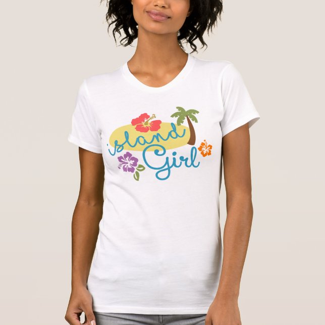 T-shirt Island Girl - Femme Bella Canvas Fine Jersey (Devant)