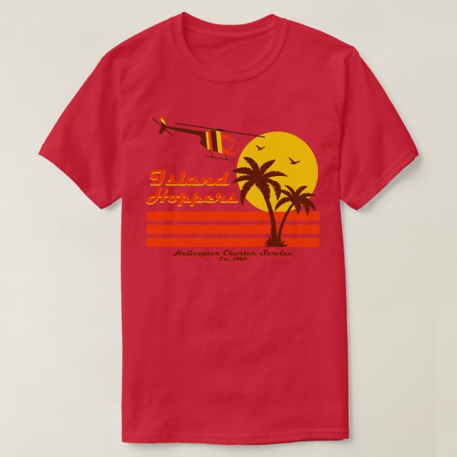 T-shirt Island Hoppers Helicopter Charter Services (Design devant)