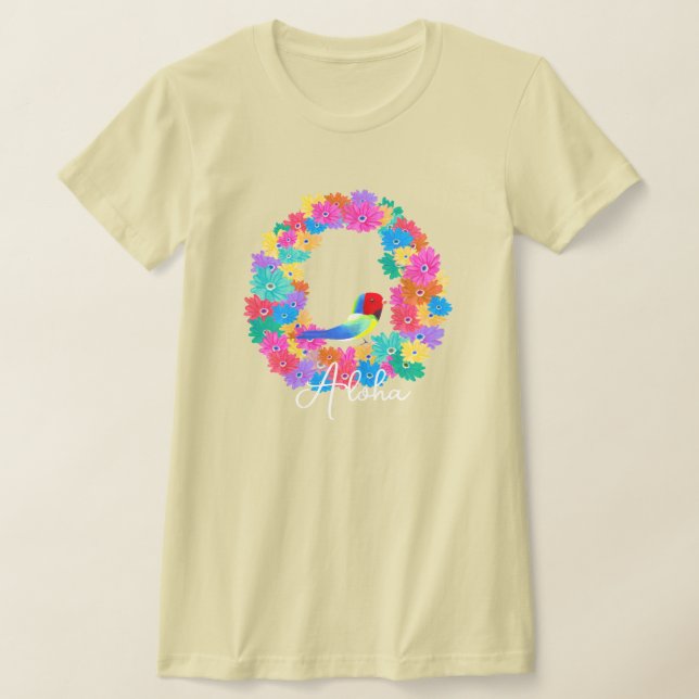 T-shirt Island Rustic Bird 'Aloha'  (Poser)