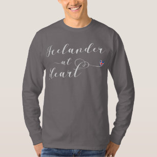 T-shirt Islandais Au Coeur Tee - shirt, Islande
