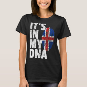 T-shirt Islandais Islande Drapeau C'est dans mon Adn Noël 