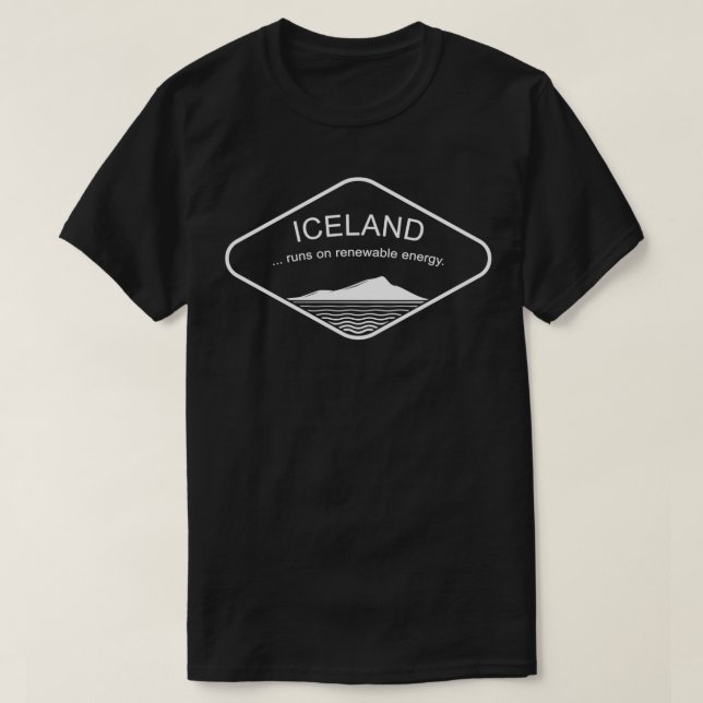 T-shirt Islande Énergie renouvelable Glacier Volcano Elves (Design devant)