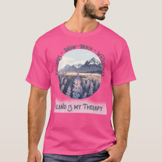 T-shirt Islande est ma thérapie - Vulcanos Snow Beach Wate