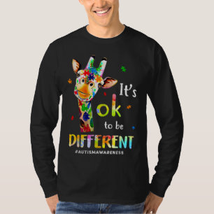 T-shirt Ism Sensibilisation Cute Giraffe Animal Il Est Ok 