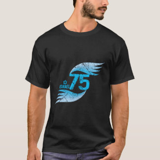 T-shirt Israël 75 Jour de l'indépendance de Yom Ha'Atzmaut