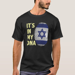 T-shirt Israël Dans Mon Adn L'Équipe Du Drapeau Israélien