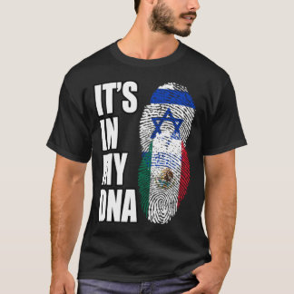 T-shirt Israël Et Le Mexique Mélangent Le Drapeau D'ADN Pa