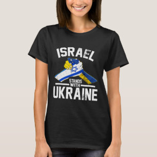 T-shirt Israël soutient l'Ukraine Drapeau ukrainien israél