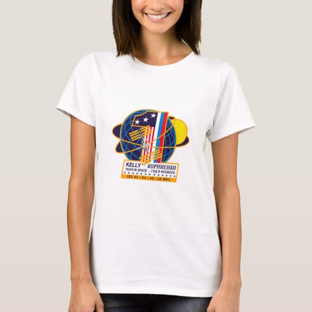 T-shirt ISS Exp. un an (Devant)