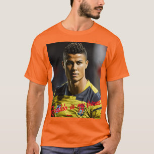 T - Shirt ist orange.