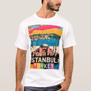 T-shirt Istanbul Turquie Hagia Sophia Art de voyage Pop ré