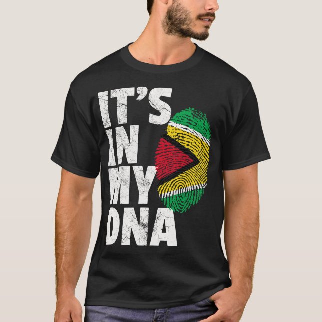 T-shirt IT_S DANS MON ADN Guyana Flag Pride National Count (Devant)