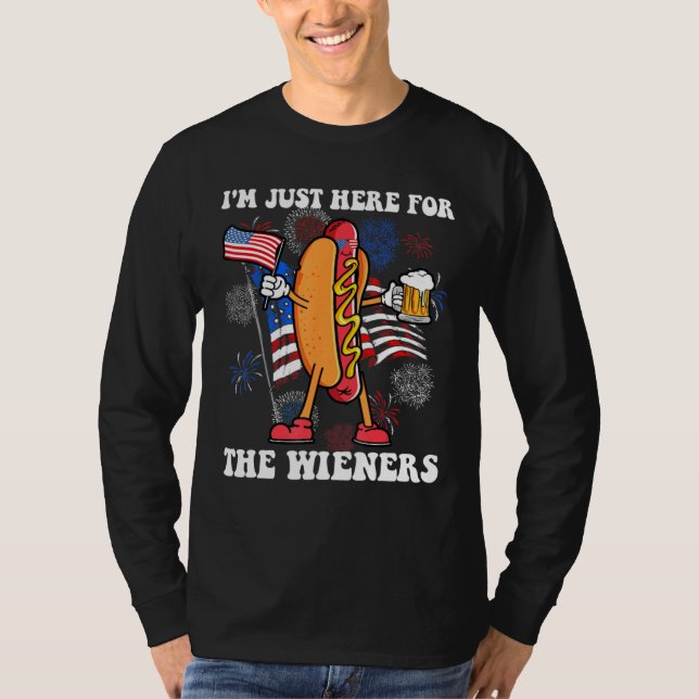 T-shirt It s Not 4th of July Until My Wiener Comes Out  Ho (Devant)
