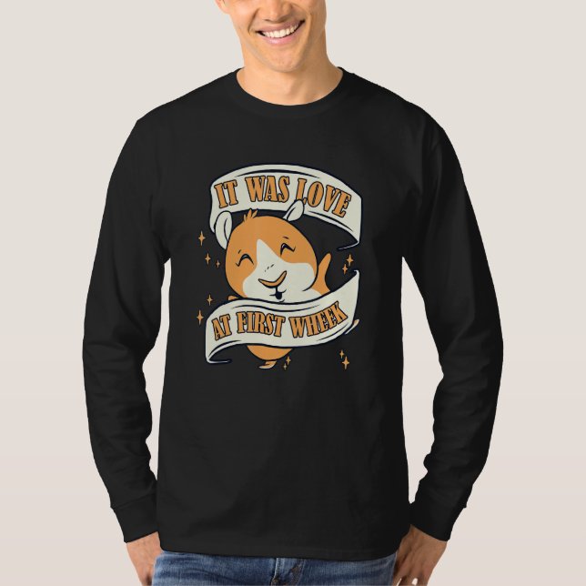 T-shirt It Was Love At First Wheek Guinea Pig (Devant)